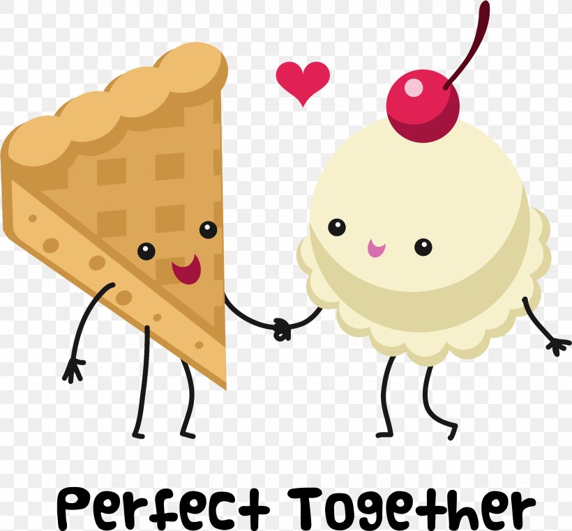 Ice Cream Cones, PNG, 3276x3046px, Perfect Together, Apple Pie, Cartoon, Drawing, Happy Download Free