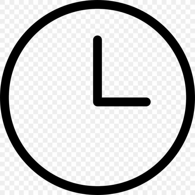 Hour Symbol, PNG, 980x980px, Hour, Area, Black And White, Clock, Flat Design Download Free