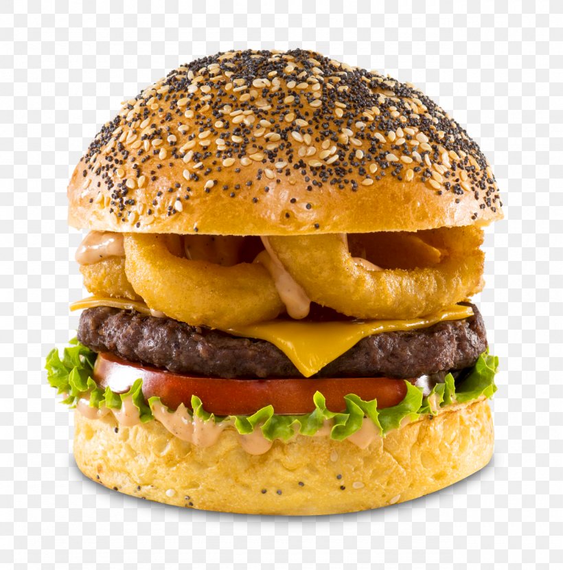Hamburger Cheeseburger Breakfast Sandwich Fast Food Onion Ring, PNG, 1280x1296px, Hamburger, American Food, Bacon, Breakfast, Breakfast Sandwich Download Free