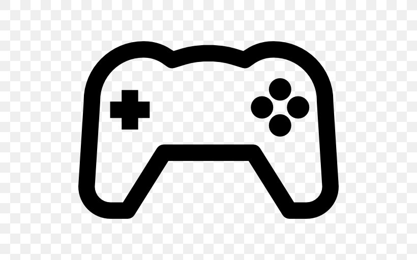 Joystick Game Controllers Video Game Clip Art, PNG, 512x512px, Joystick, Area, Black, Black And White, Game Download Free