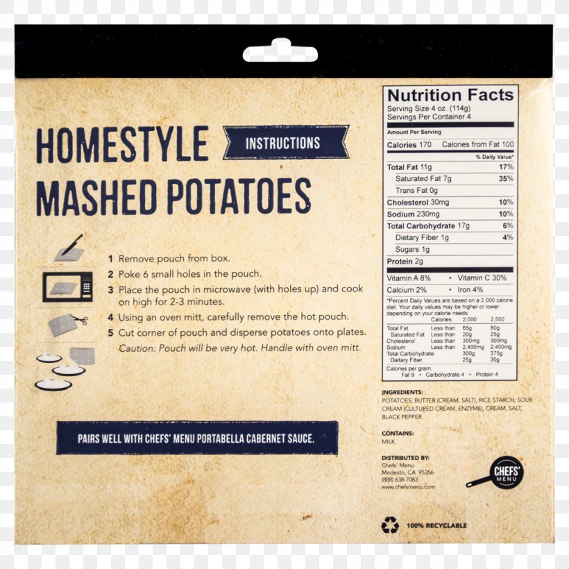 Mashed Potato Milk Cream Nutrition Facts Label, PNG, 1024x1024px, Mashed Potato, Brand, Butter, Calorie, Cream Download Free