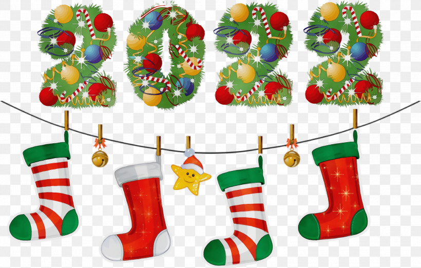 Christmas Day, PNG, 3000x1910px, Watercolor, Bauble, Christmas Day, Christmas Ornament M, Christmas Stocking Download Free