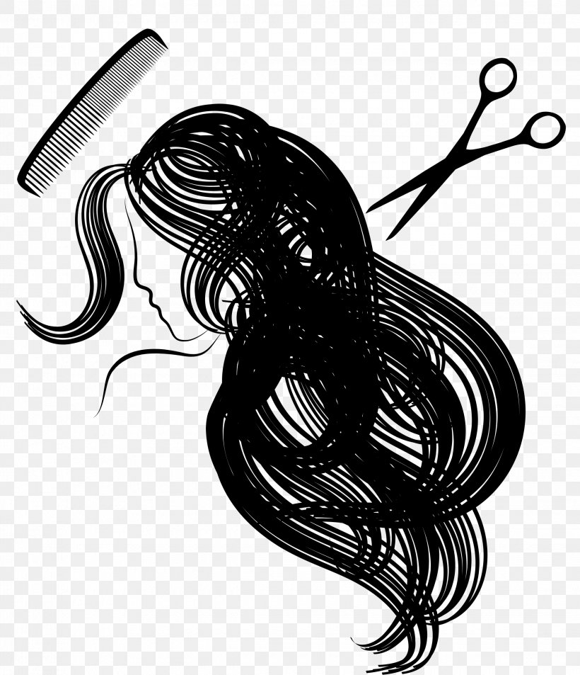 Comb Hairstyle Long Hair Hair Care, PNG, 2265x2635px, Comb, Beauty, Black And White, Black Hair, Hair Download Free