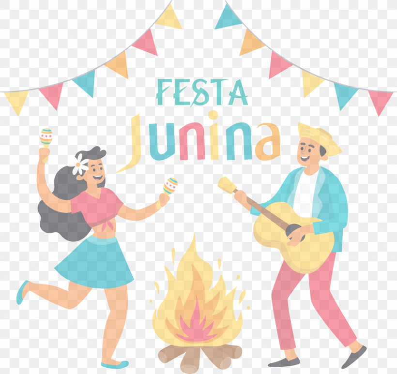 Brazilian Festa Junina June Festival Festas De São João, PNG, 3000x2829px, Brazilian Festa Junina, Animation, Bonfire, Cartoon, Festas De Sao Joao Download Free