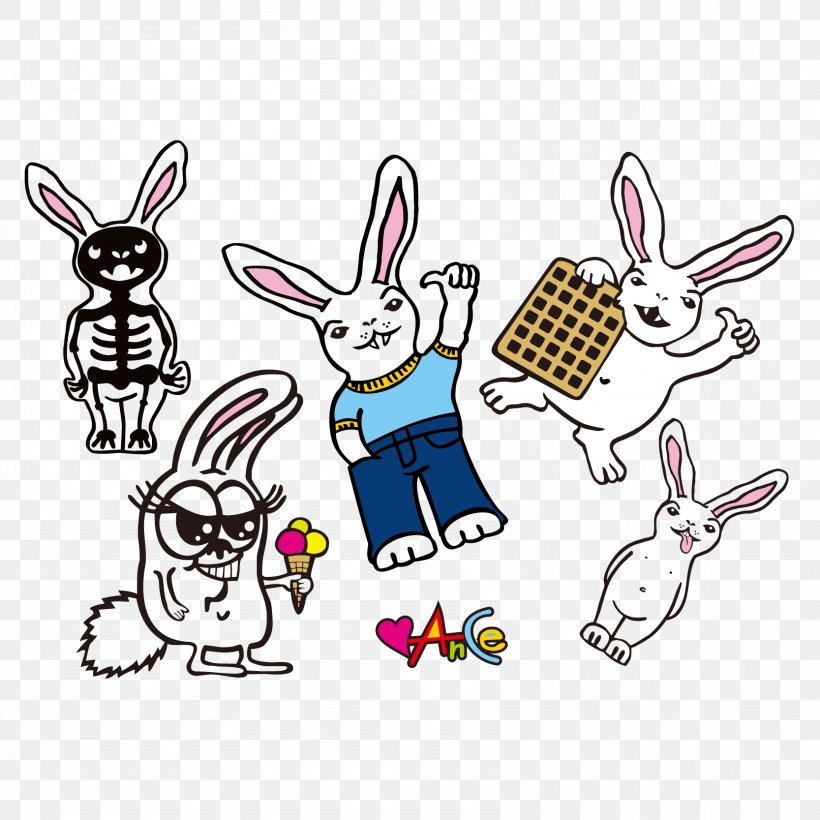 Rabbit Clip Art, PNG, 1667x1667px, Rabbit, Art, Cartoon, Chocolate Bunny, Drawing Download Free