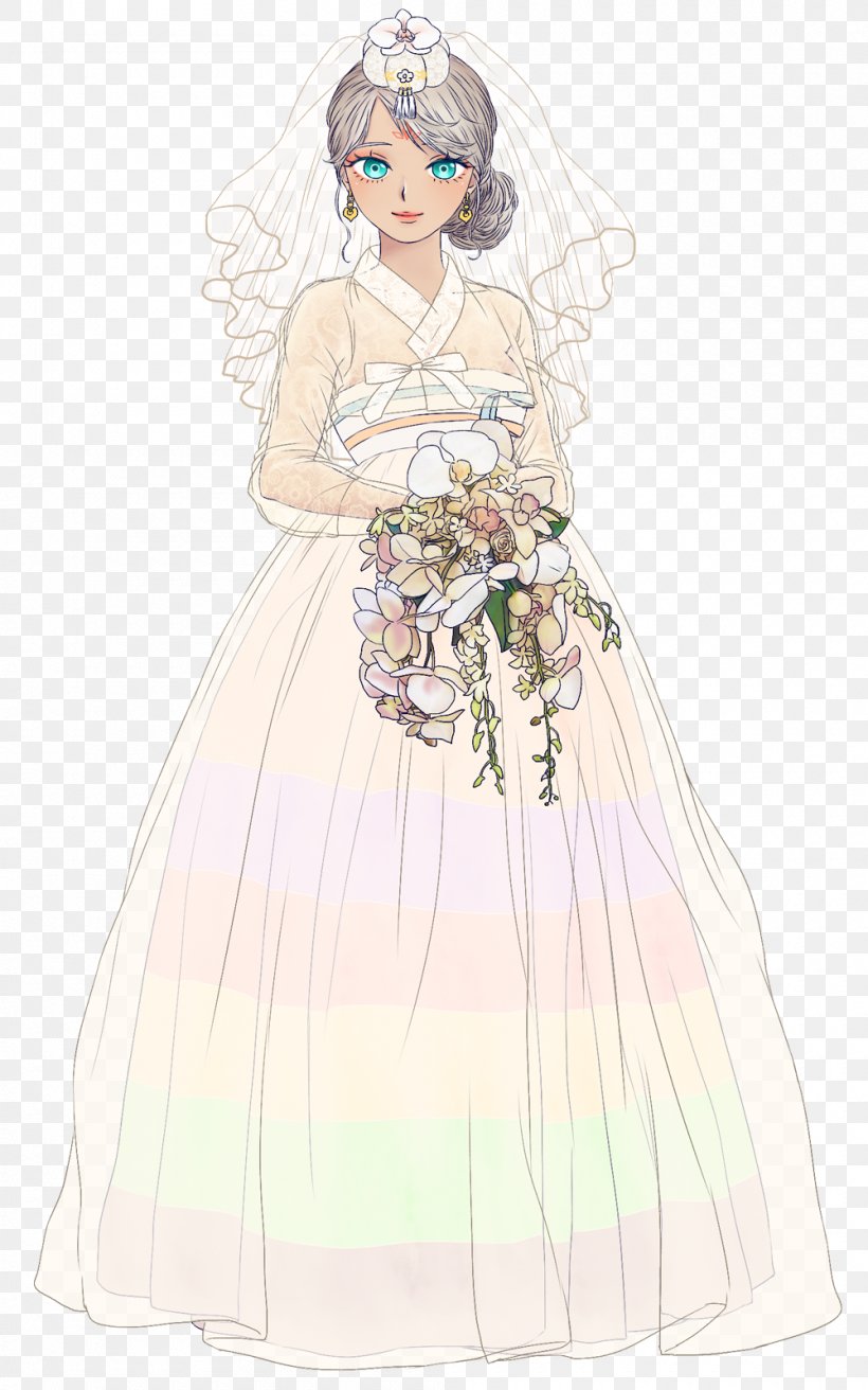 Gown Bride Fairy Wedding Dress, PNG, 1000x1600px, Watercolor, Cartoon, Flower, Frame, Heart Download Free