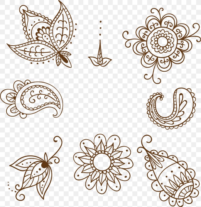 henna design drawing