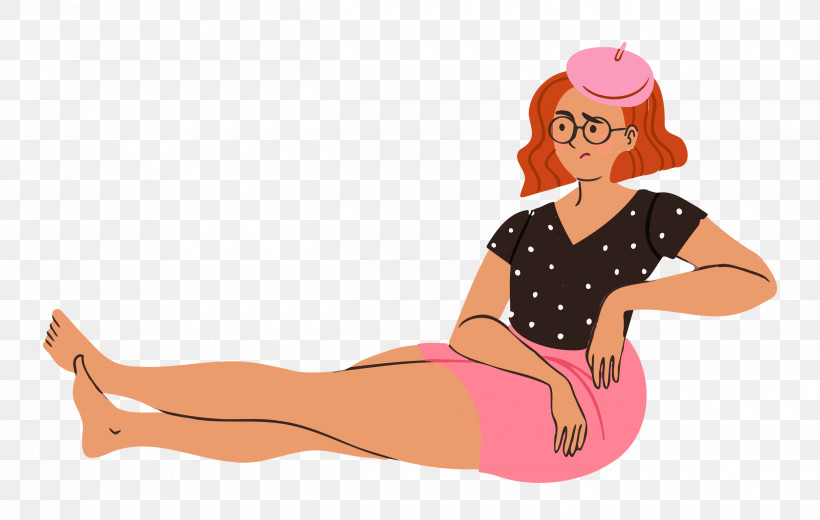 Relaxing Lady Woman, PNG, 2500x1587px, Relaxing, Abdomen, Cartoon, Girl, Joint Download Free