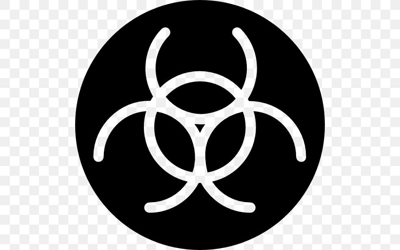 Biological Hazard Symbol Dangerous Goods, PNG, 512x512px, Biological Hazard, Biosafety Level, Black And White, Dangerous Goods, Hazard Download Free