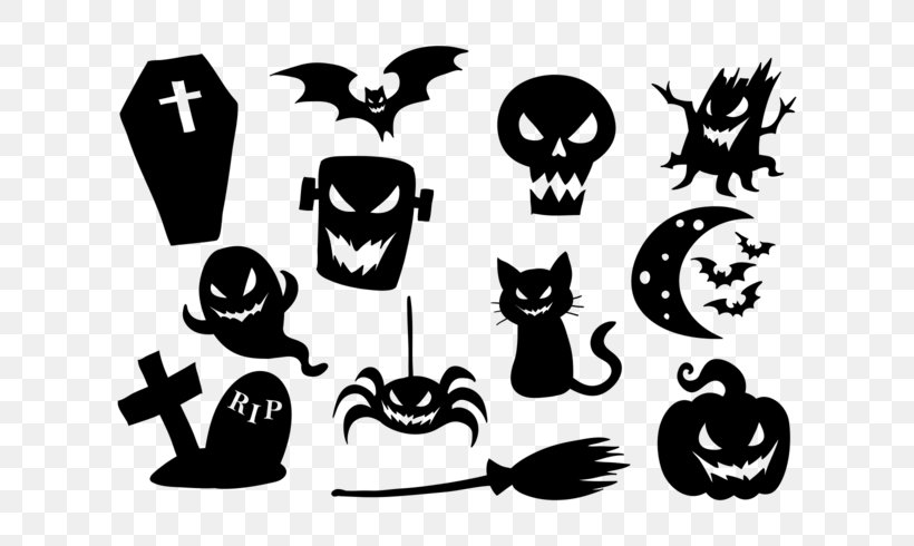 Halloween Clip Art, PNG, 700x490px, Halloween, Art, Black, Black And White, Carnivoran Download Free
