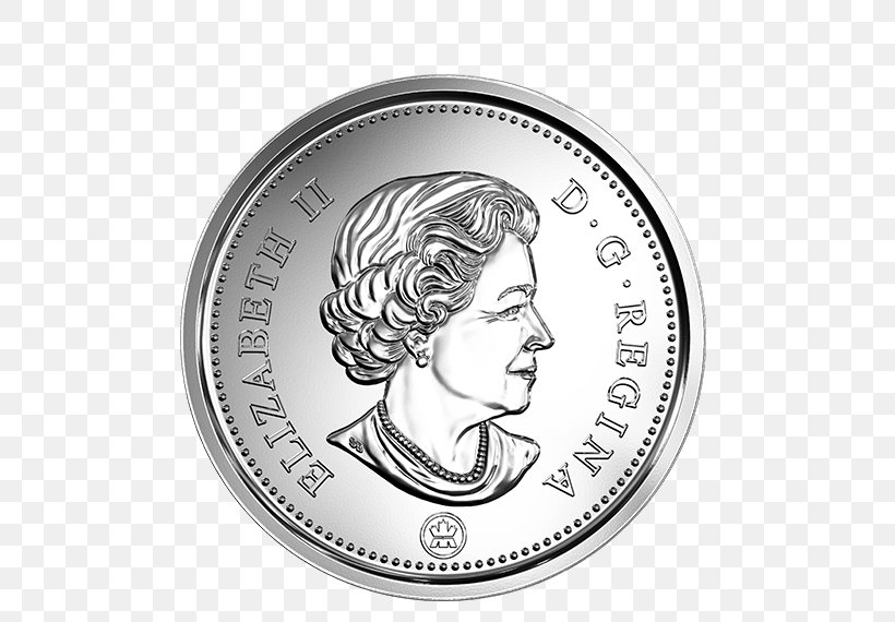 Uncirculated Coin 150th Anniversary Of Canada 50-cent Piece, PNG, 570x570px, 50cent Piece, 150th Anniversary Of Canada, Coin, Black And White, Canada Download Free