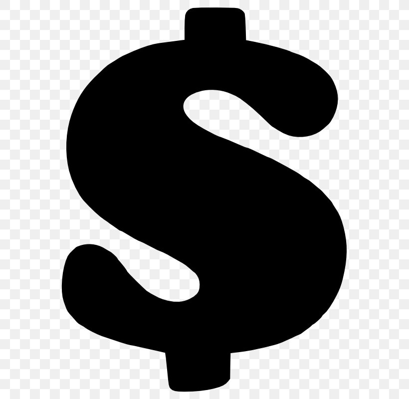 Dollar Sign Symbol Clip Art, PNG, 800x800px, Dollar Sign, Black And White, Dollar, Favicon, Money Download Free