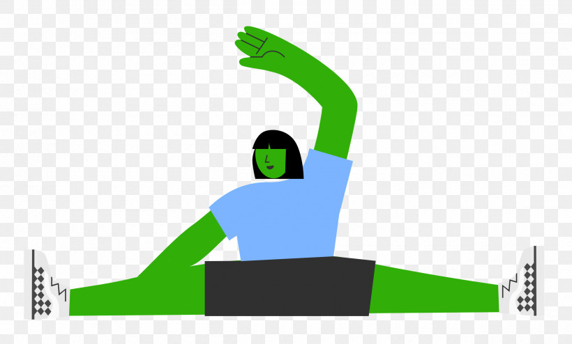 Sitting Floor Stretching Sports, PNG, 2500x1507px, Sports, Animation, Cartoon, Drawing, Logo Download Free