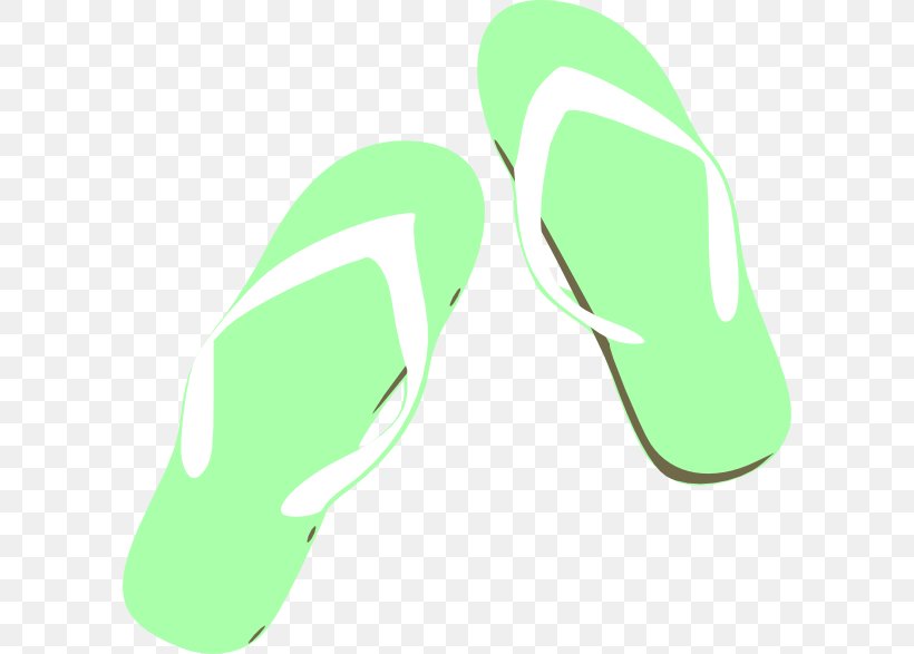 Flip-flops Slipper Clip Art, PNG, 600x587px, Flipflops, Beach, Flip Flops, Footwear, Green Download Free