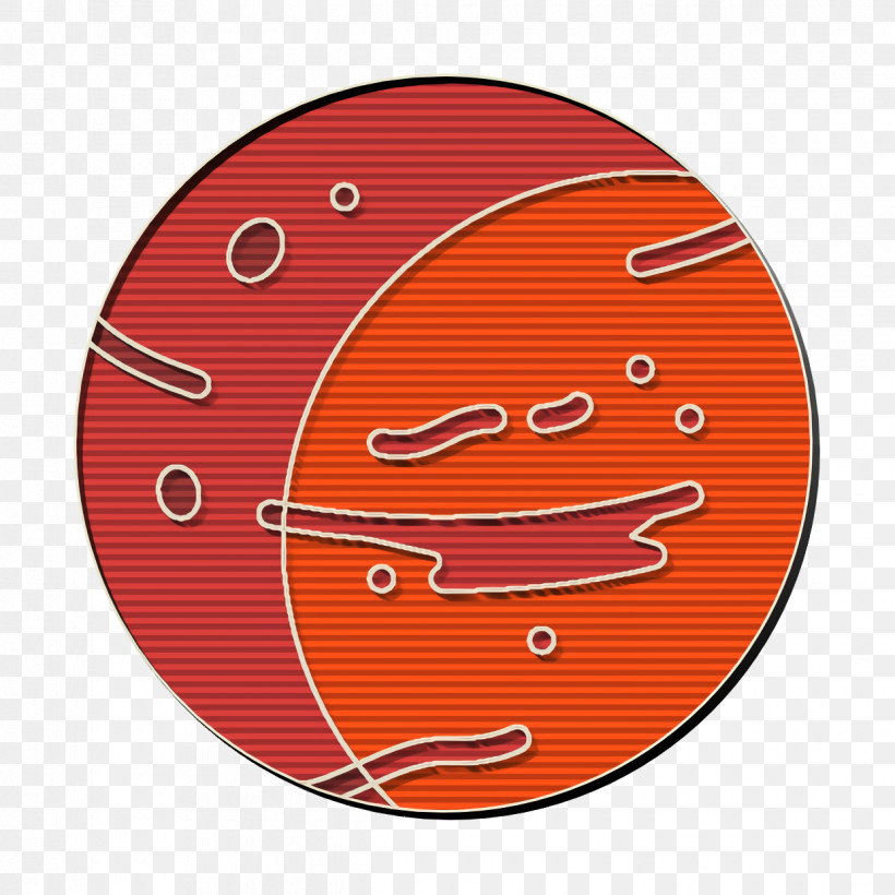 Mars Icon Planet Icon Space Elements Icon, PNG, 1240x1240px, Mars Icon, Cartoon, Circle, Orange, Peach Download Free