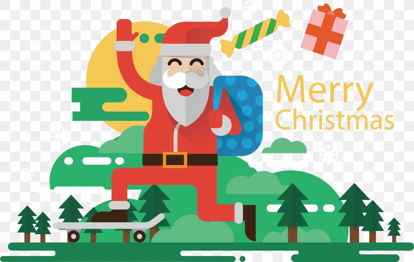 Santa Claus Christmas Ornament Gift, PNG, 4427x2806px, Santa Claus, Area, Art, Christmas, Christmas Decoration Download Free