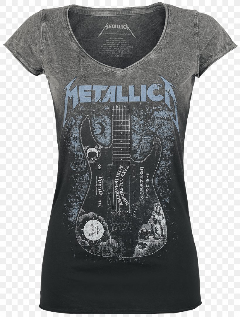 T-shirt Metallica Guitar Bändipaita, PNG, 911x1200px, Tshirt, Active Shirt, Black, Brand, Clothing Download Free