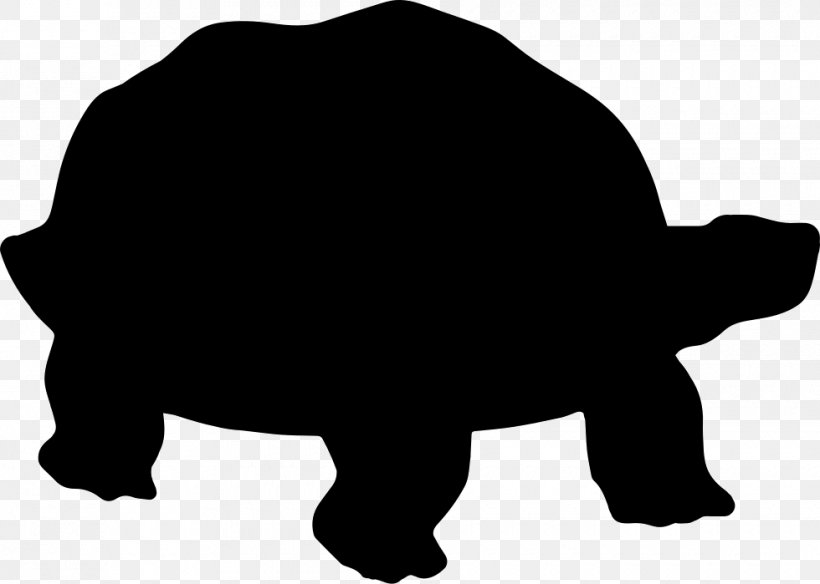 Turtle Reptile Silhouette Bear Clip Art, PNG, 980x699px, Turtle, Animal, Bear, Black, Black And White Download Free