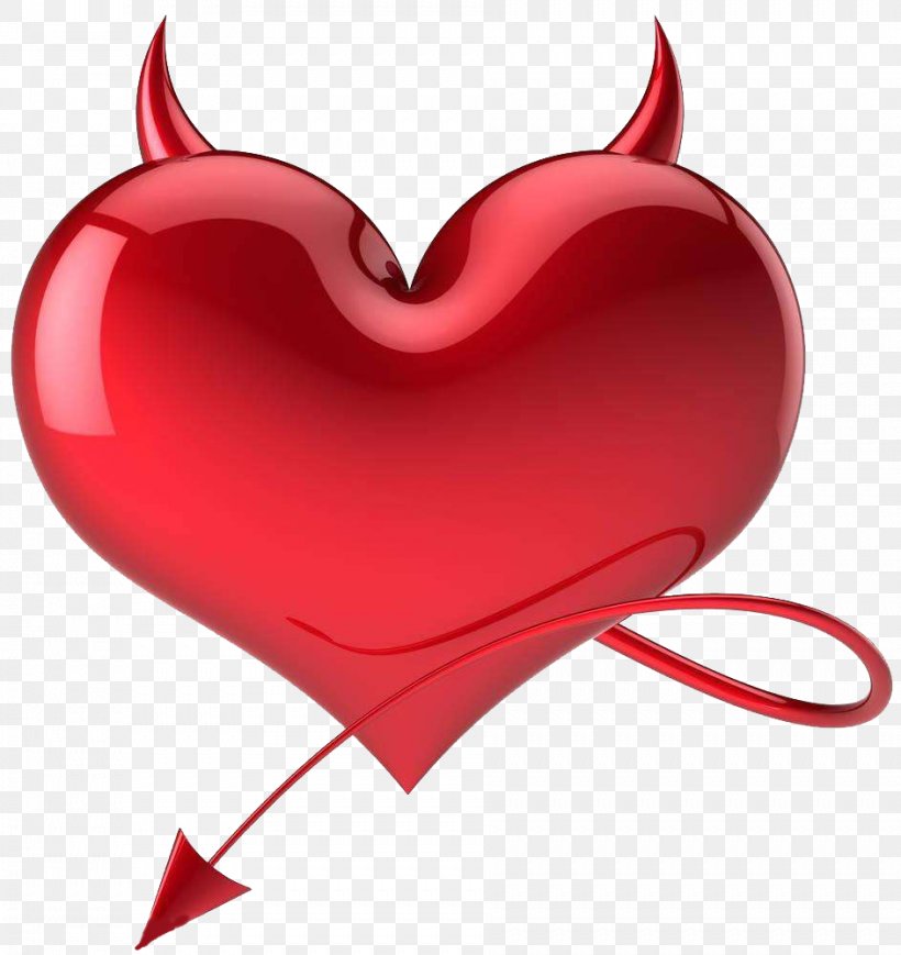 Heart Devil Satan Love Symbol, PNG, 943x1000px, Watercolor, Cartoon, Flower, Frame, Heart Download Free