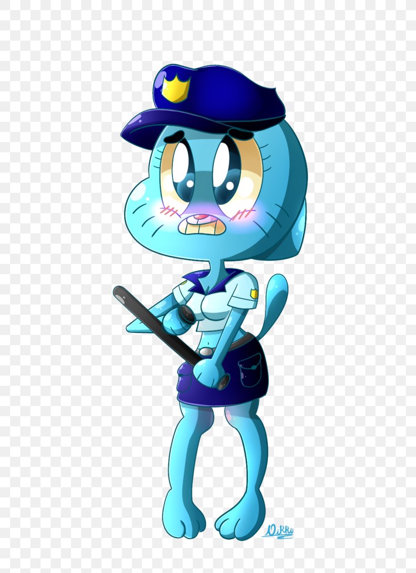 Nicole Watterson Gumball Watterson Police Officer Art, PNG, 707x1129px, Watercolor, Cartoon, Flower, Frame, Heart Download Free
