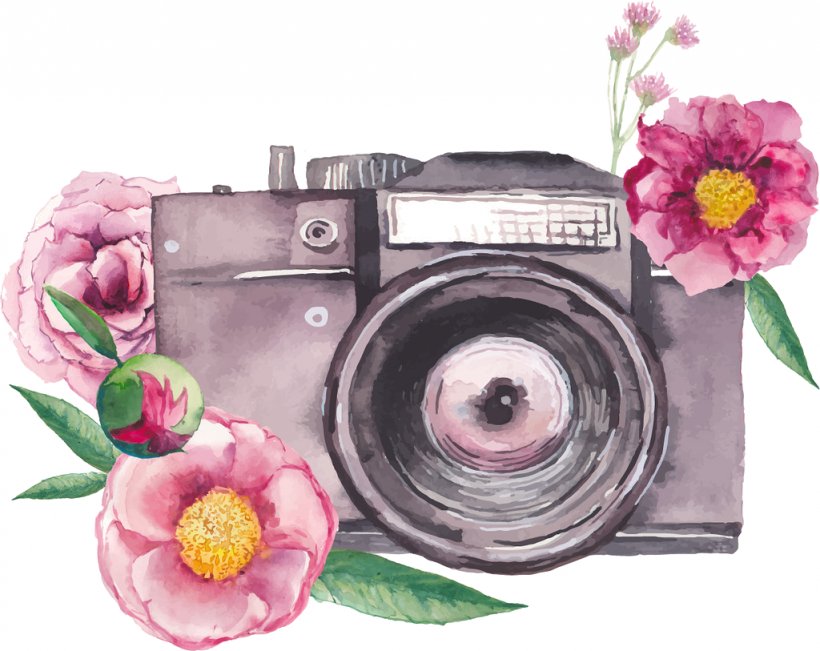 Watercolor Painting Photography Camera, PNG, 1024x813px, Watercolor Painting, Camera, Cameras Optics, Drawing, Floral Design Download Free