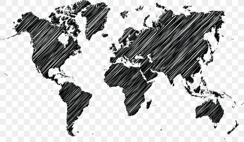 World Map Road Map Vector Graphics, PNG, 4000x2335px, World, Black And White, Border, Drawing, Fantasy Map Download Free