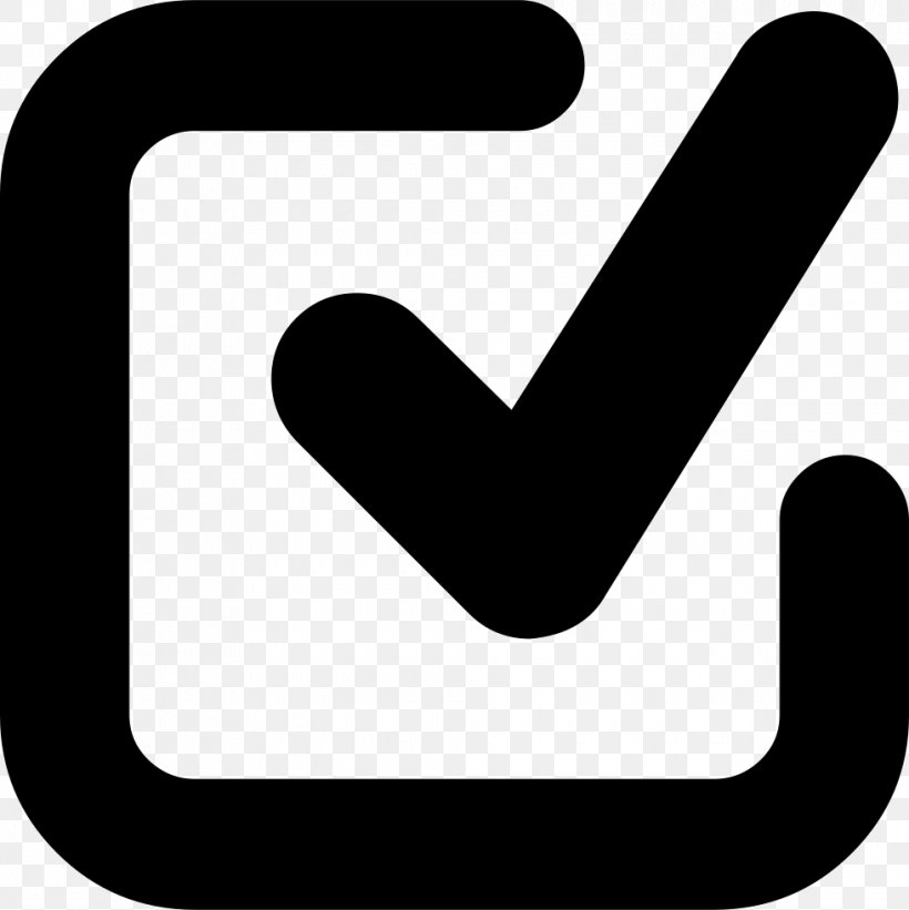 Check Mark Checkbox Clip Art, PNG, 980x982px, Check Mark, Area, Black And White, Button, Cdr Download Free