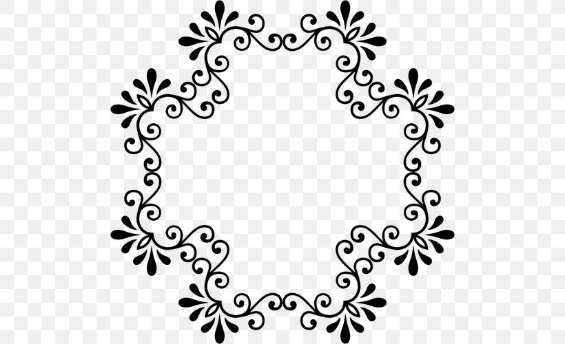 Picture Frames Decorative Arts Clip Art, PNG, 500x500px, Picture Frames, Area, Black, Black And White, Branch Download Free