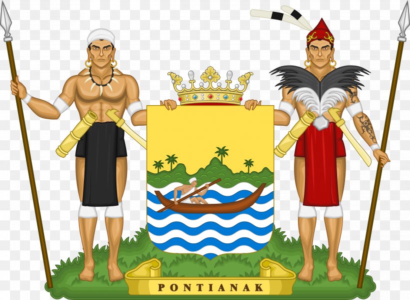Pontianak Coat Of Arms Vector Graphics Illustration Kalimantan, PNG, 2489x1819px, Pontianak, Borneo, Cartoon, Coat Of Arms, Drawing Download Free