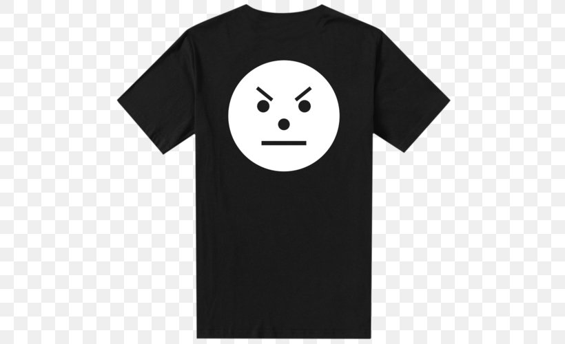 T-shirt Sleeve Smiley Font, PNG, 500x500px, Tshirt, Black, Black M, Brand, Sleeve Download Free