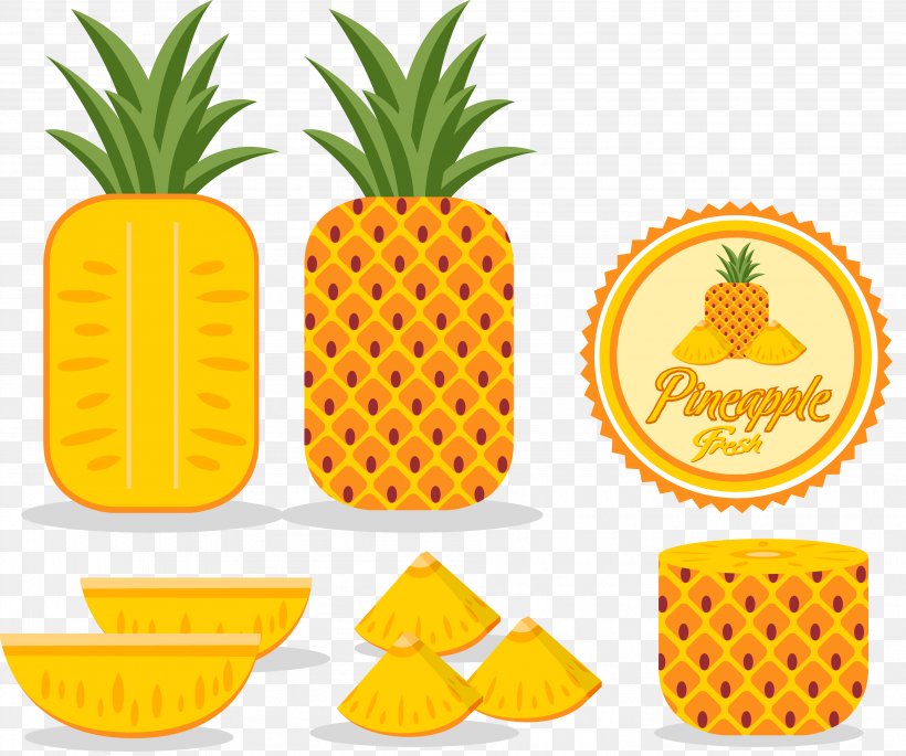 Pineapple Adobe Illustrator Logo, PNG, 3812x3187px, Pineapple, Ananas, Auglis, Bromeliaceae, Cdr Download Free