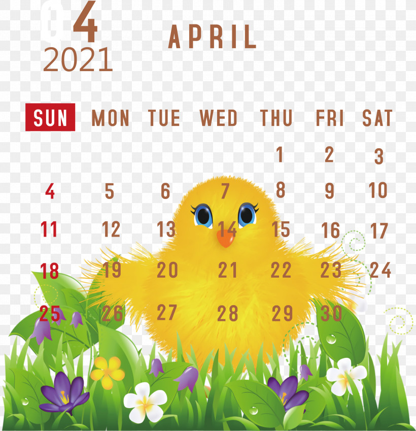 April 2021 Printable Calendar April 2021 Calendar 2021 Calendar, PNG, 2895x3000px, 2021 Calendar, April 2021 Printable Calendar, Drawing, Floral Design, Flower Download Free