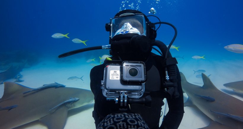 GoPro HERO5 Black Camera Underwater Photography Waterproofing, PNG, 1600x850px, 4k Resolution, Gopro Hero5 Black, Aquanaut, Camera, Divemaster Download Free