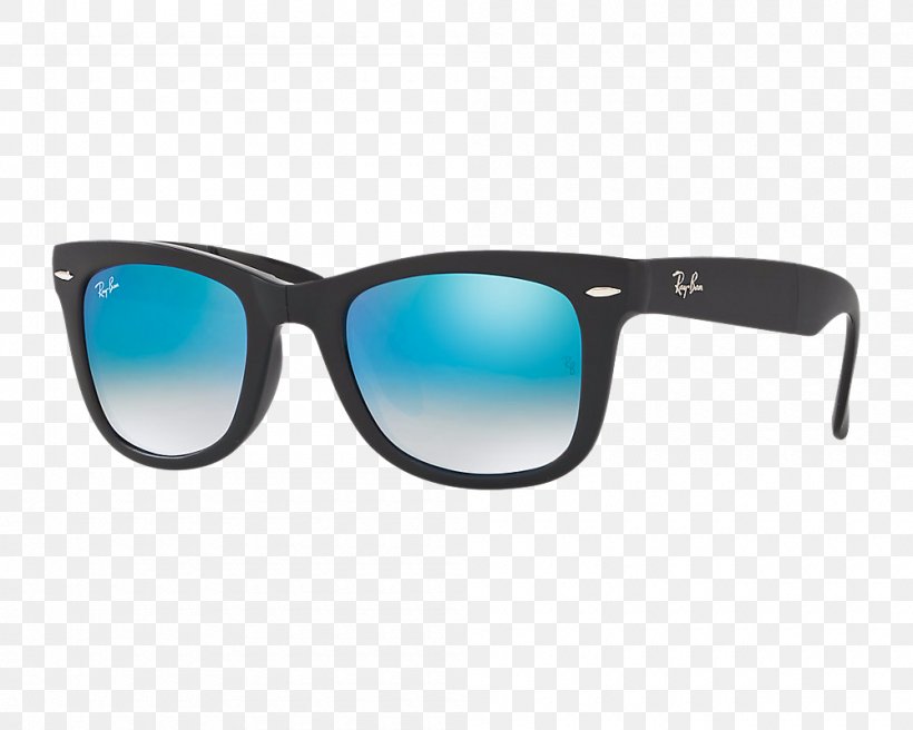 Ray-Ban Wayfarer Folding Flash Lenses Sunglasses Ray-Ban New Wayfarer Classic, PNG, 1000x800px, Rayban, Aqua, Aviator Sunglasses, Azure, Blue Download Free