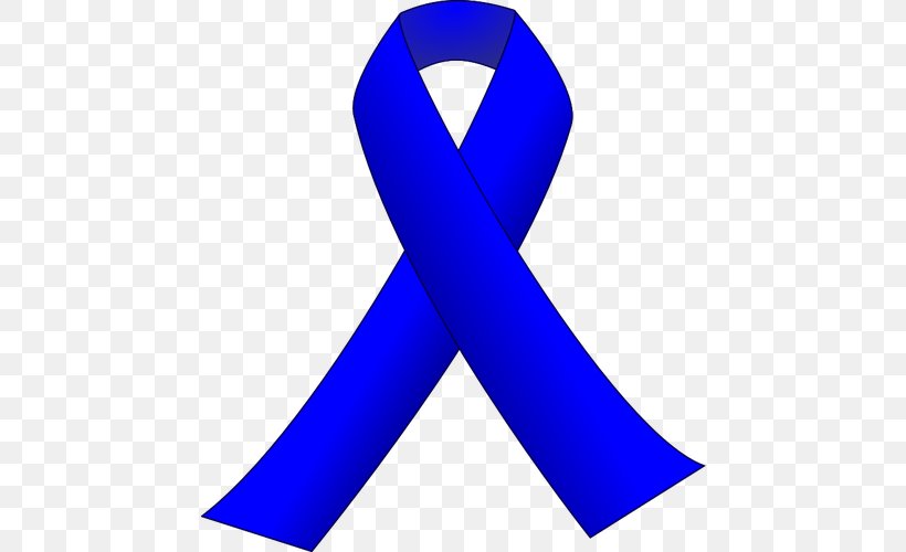Awareness Ribbon Colorectal Cancer Blue Ribbon Clip Art, PNG, 500x500px, Awareness Ribbon, Awareness, Black Ribbon, Blue Ribbon, Cancer Download Free