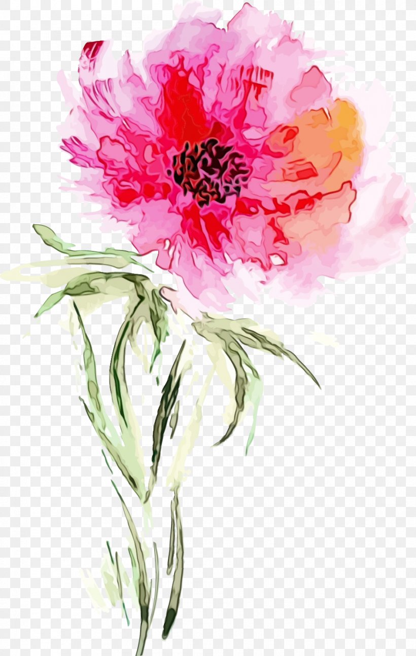 Flower Flowering Plant Watercolor Paint Petal Plant, PNG, 944x1490px, Watercolor, Common Peony, Cut Flowers, Flower, Flowering Plant Download Free