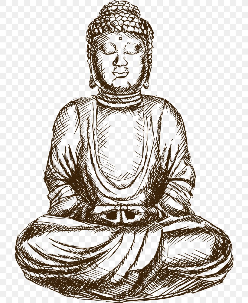Gautama Buddha Drawing Buddhism Sketch, PNG, 725x1000px, Golden Buddha