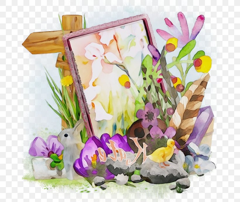 Purple Watercolor Flower, PNG, 681x691px, Watercolor, Crocus, Cut Flowers, Easter, Floral Design Download Free