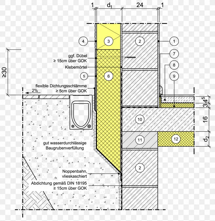 Exterior Insulation Finishing System Building Aislante Térmico Masonry Veneer Noppenbahn, PNG, 1772x1822px, Building, Area, Balcony, Basement, Detail Download Free