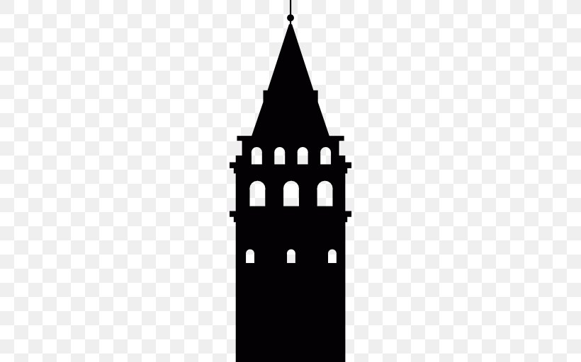 Galata Tower Illustration, PNG, 512x512px, Galata Tower, Bell Tower, Black And White, Castle, Clock Tower Download Free