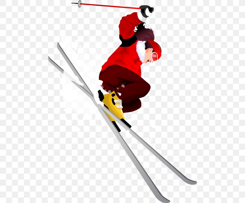 Skiing Cartoon Illustration, PNG, 499x678px, Skiing, Art, Cartoon, Fictional Character, Recreation Download Free