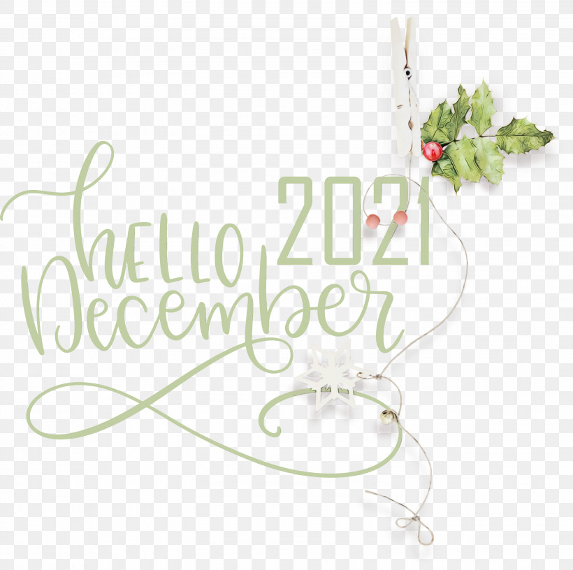 Floral Design, PNG, 3000x2988px, Hello December, December, Floral Design, Meter, Paint Download Free