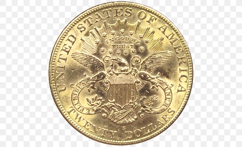 Gold Coin Gold Coin Double Eagle United States Dollar, PNG, 500x500px, Coin, Brass, Bronze Medal, Cash, Currency Download Free