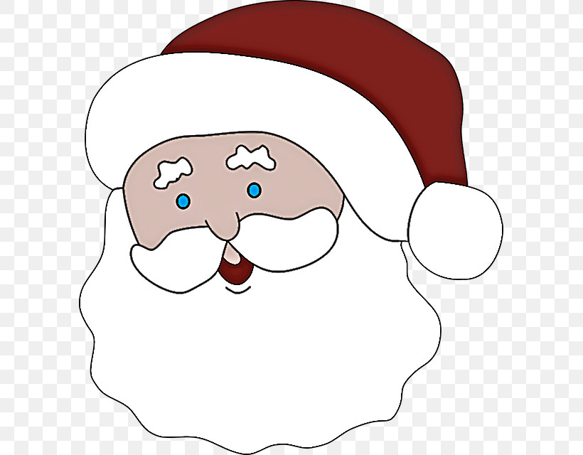 Santa Claus, PNG, 597x640px, Santa Claus, Cartoon, Cheek, Christmas, Facial Hair Download Free
