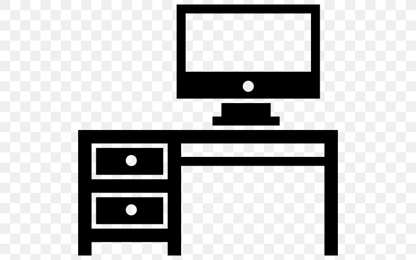 Table Computer Monitors Computer Desk, PNG, 512x512px, Table, Area, Black, Black And White, Brand Download Free
