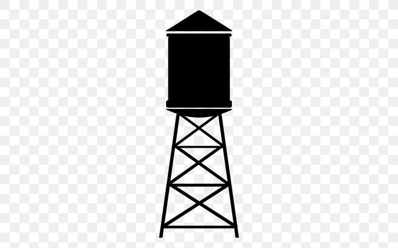 water tower silhouette vector