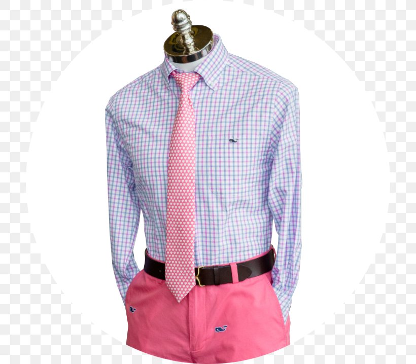 Dress Shirt Tartan Collar Pink M Sleeve, PNG, 718x718px, Dress Shirt, Barnes Noble, Button, Collar, Pink Download Free