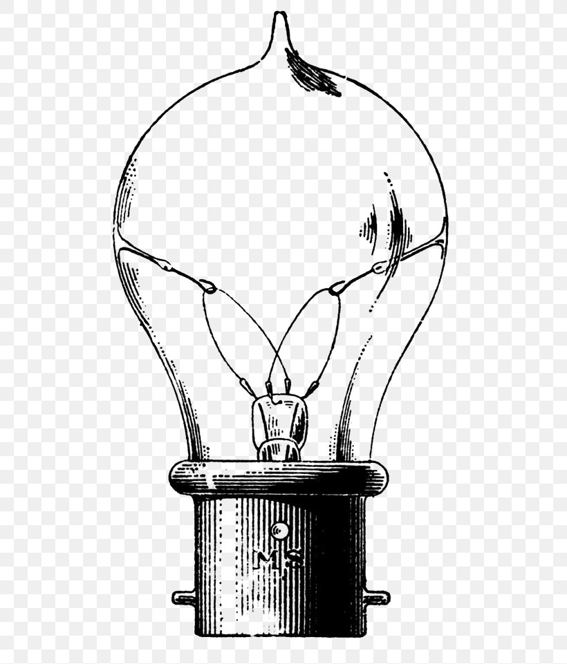 Incandescent Light Bulb Electric Light Drawing Clip Art, PNG, 564x961px, Light, Black And White, Compact Fluorescent Lamp, Drawing, Edison Light Bulb Download Free