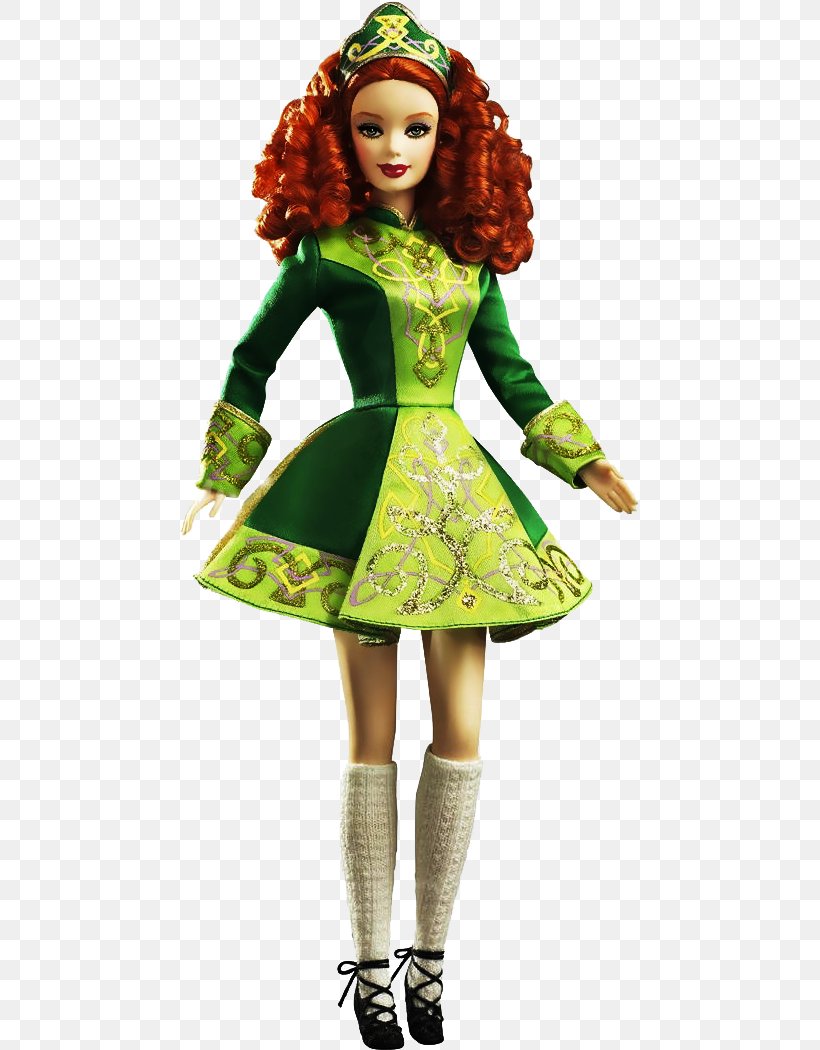 Irish Dance Barbie Doll Ken Chinese New Year Barbie Doll, PNG, 462x1050px, Doll, Barbie, Bild Lilli Doll, Chinese New Year Barbie Doll, Costume Download Free