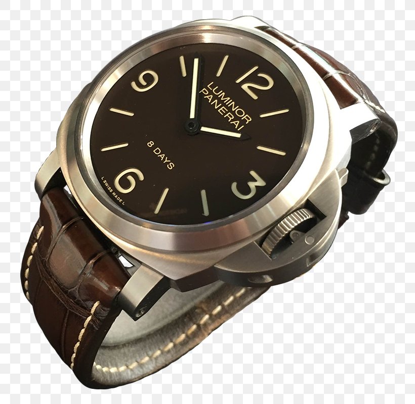 Watch Strap Panerai Men's Luminor Marina 1950 3 Days, PNG, 800x800px, Watch, Brand, Brown, Clothing Accessories, Hand Download Free